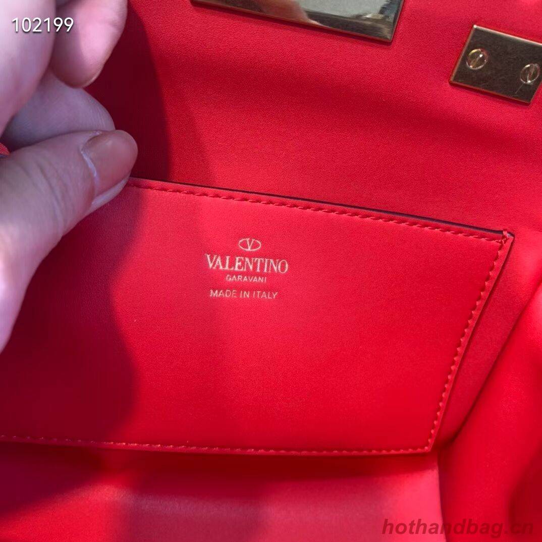 VALENTINO Origianl leather shoulder bag V4273 red