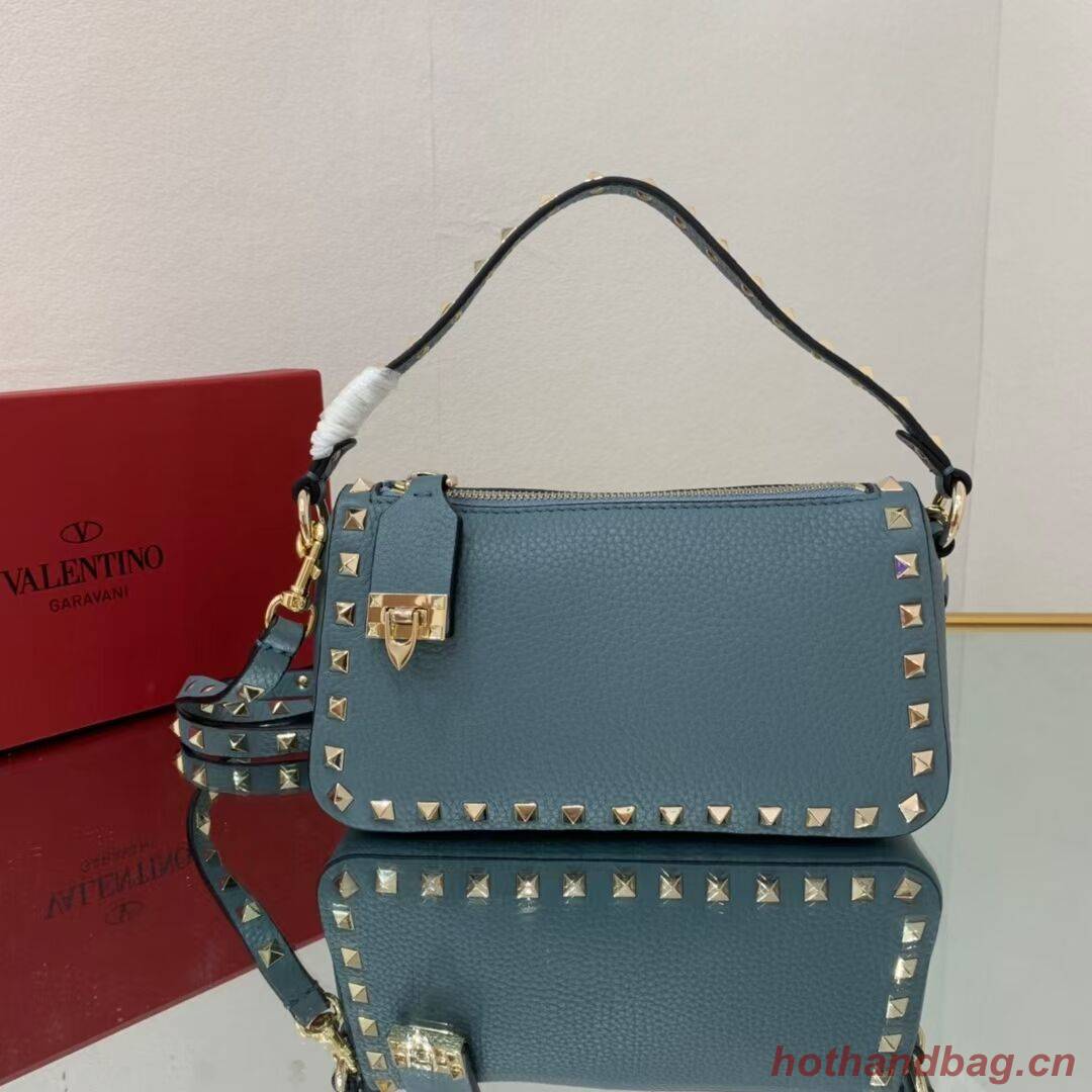VALENTINO Origianl leather shoulder bag V4700 blue