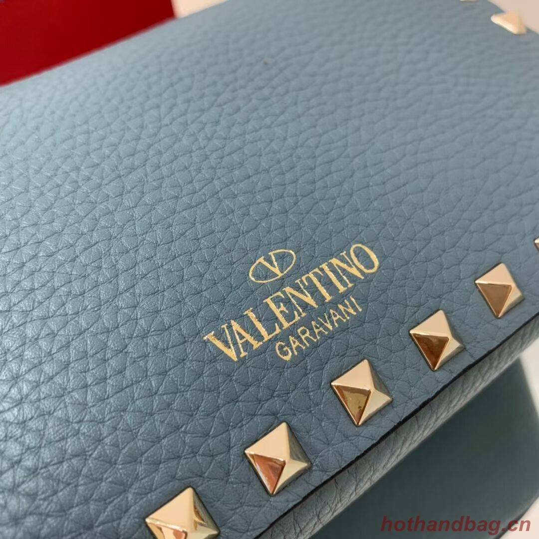 VALENTINO Origianl leather shoulder bag V4700 blue