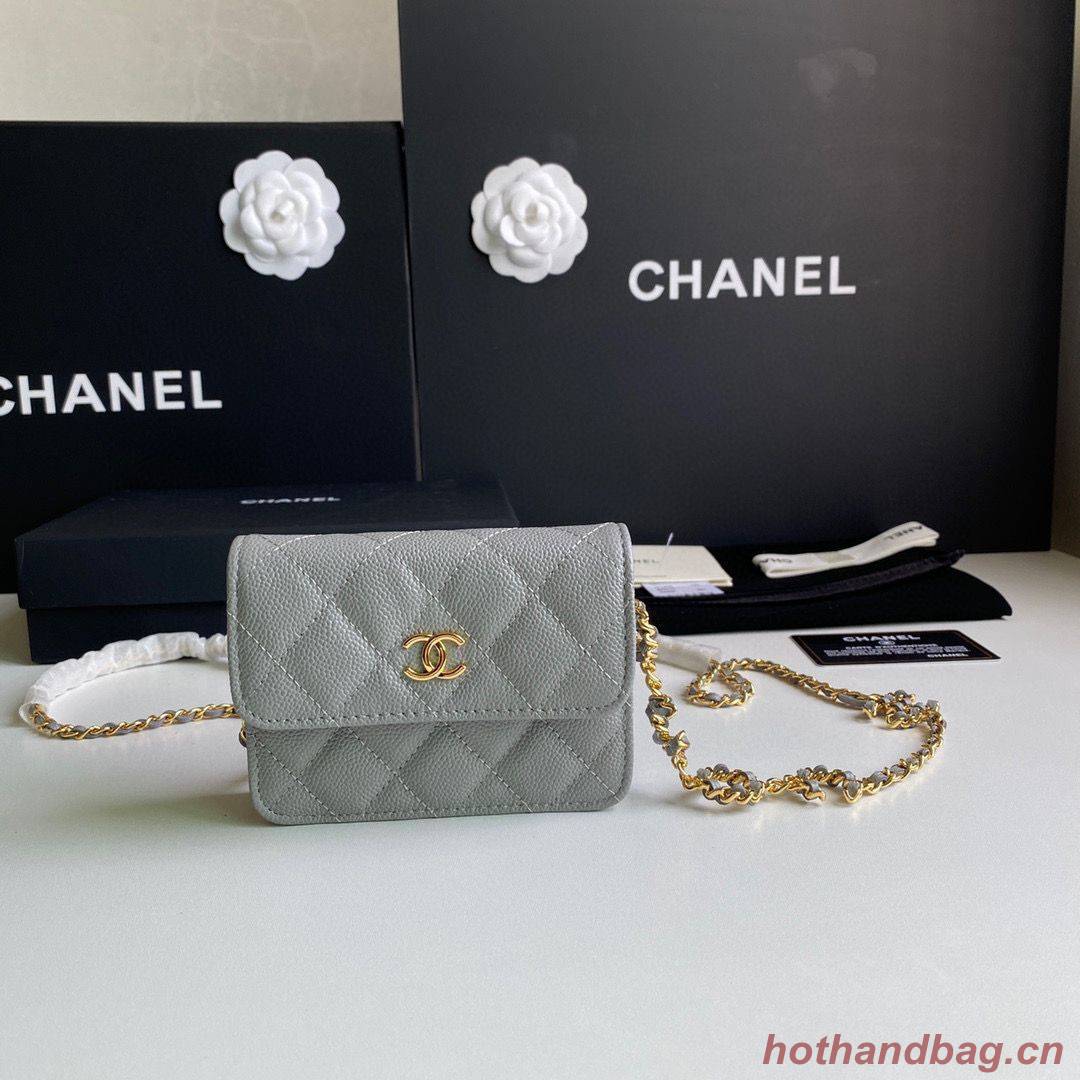 Chanel WOC Belt Bag Original Caviar Leather 2306 Gray