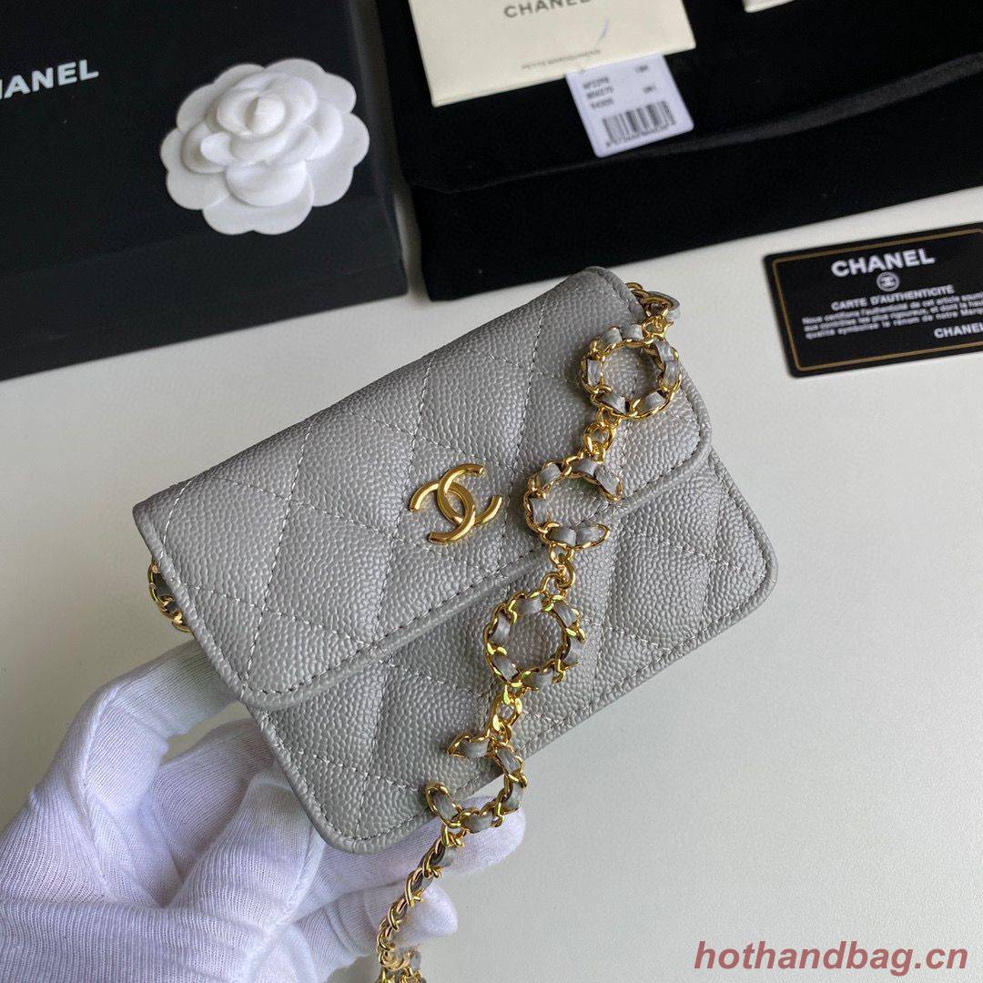 Chanel WOC Belt Bag Original Caviar Leather 2306 Gray Chanel WOC Belt Bag Original Caviar Leather 2306 Gray