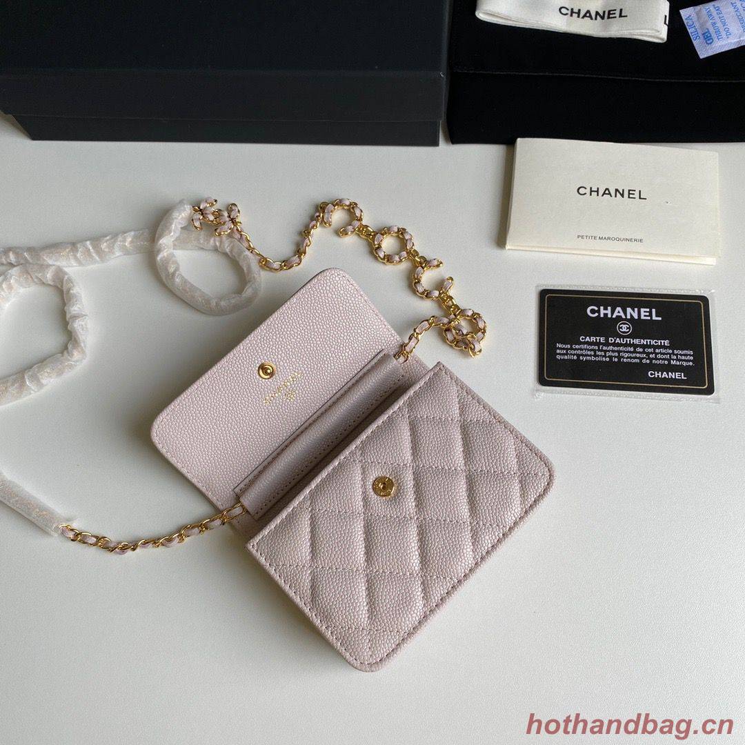 Chanel WOC Belt Bag Original Caviar Leather 2306 Light Pink