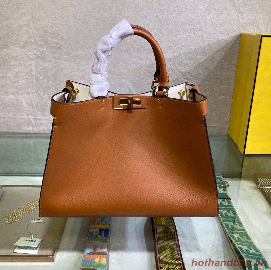 FENDI PEEKABOO ISEEU Original Leather Small bag 0196 Brown