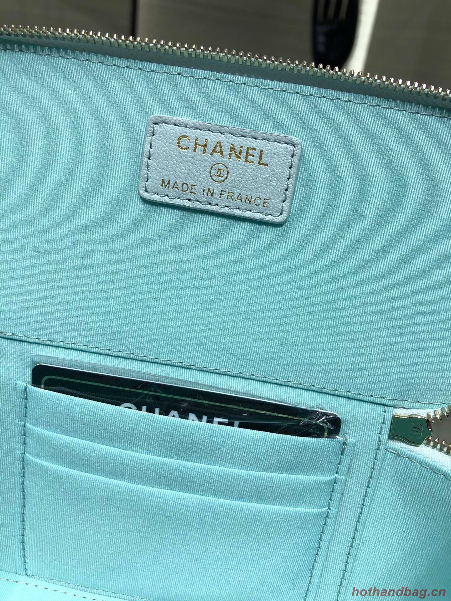 Chanel Original Small classic chain box handbag AP2199 Light Blue