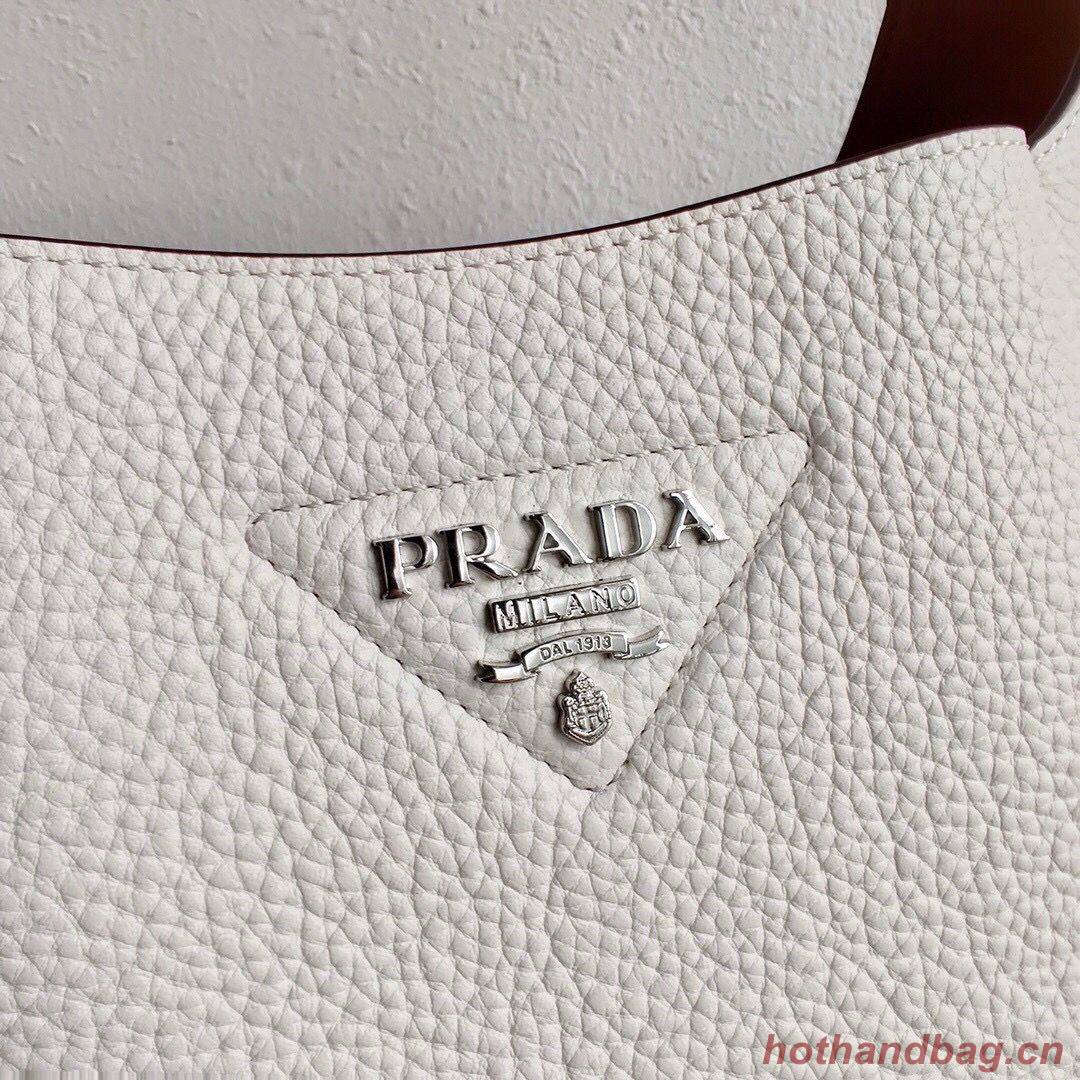 Prada Deer skin bag tote 1BC127 White