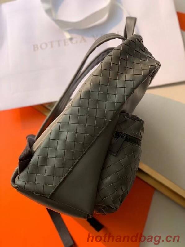 Bottega Veneta CLASSIC INTRECCIATO Intrecciato leather backpack 7786 grey