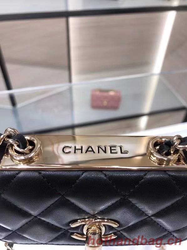 Chanel mini Flap Shoulder Bag Original leather AP2301 black