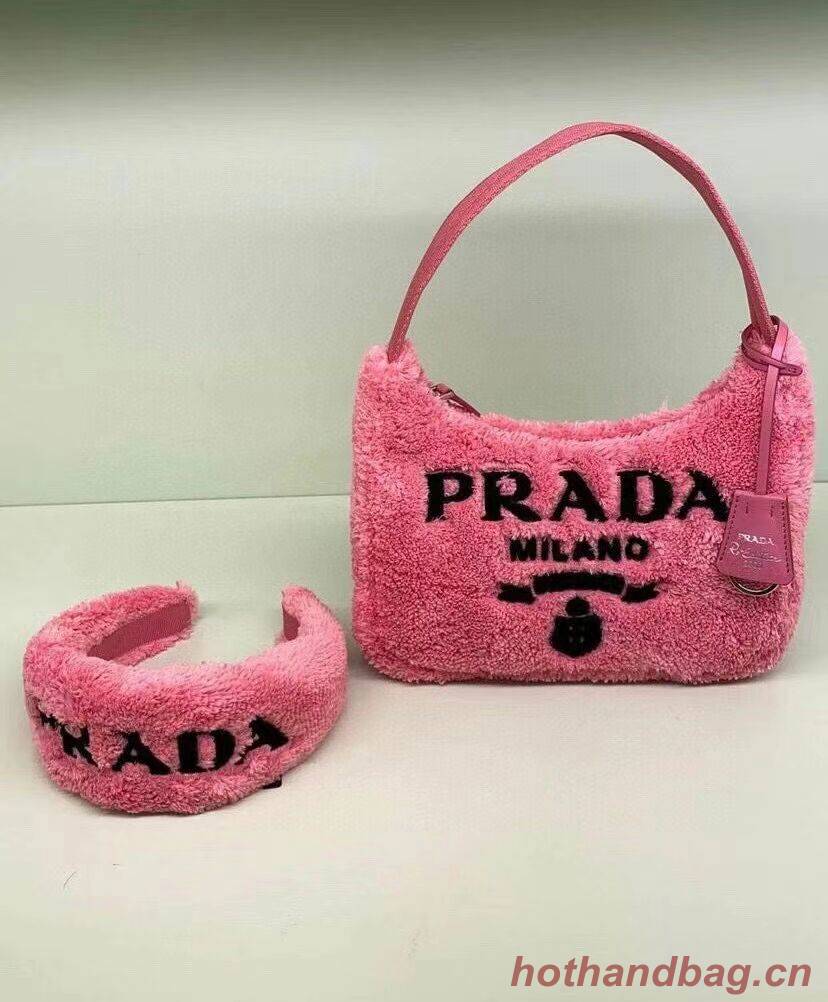 Prada Re-Edition 2000 terry mini-bag 1NE515 pink