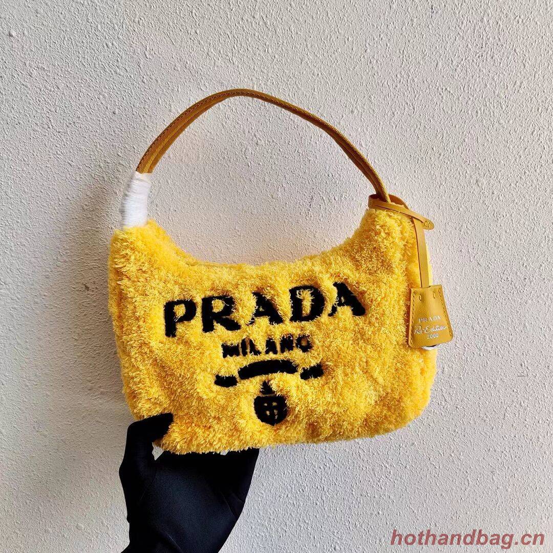 Prada Re-Edition 2000 terry mini-bag 1NE515 yellow