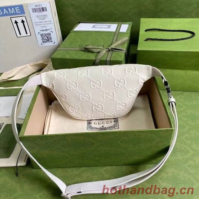 Gucci GG embossed belt bag 658582 white