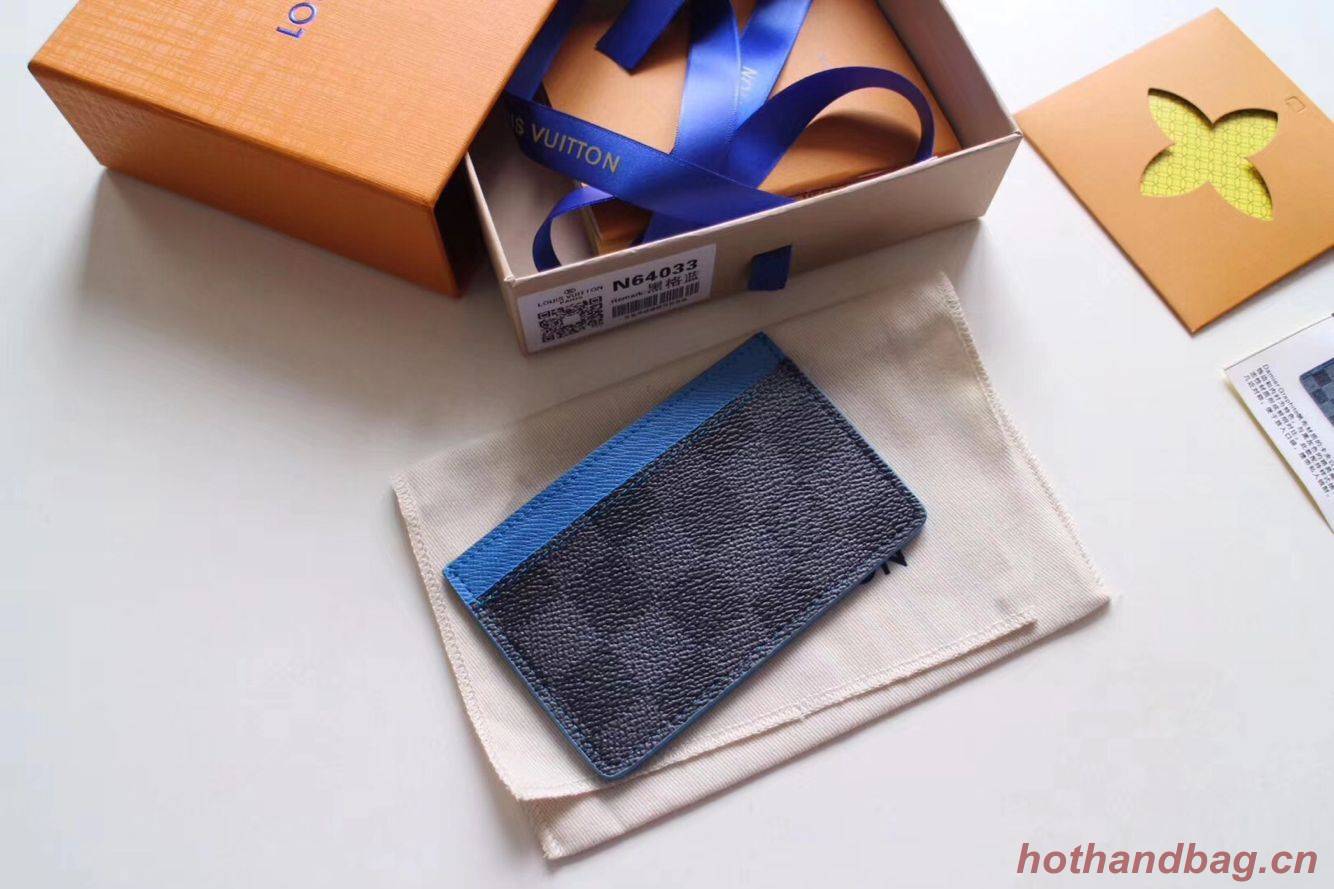 Louis Vuitto CARD HOLDER M80830 blue