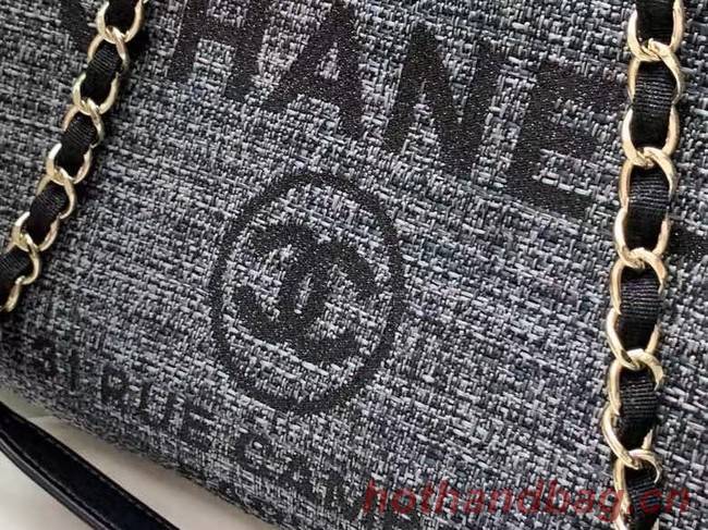 Chanel Canvas Tote Shopping Bag B66941 black