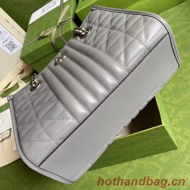 Gucci small leather shoulder bag 681483 grey