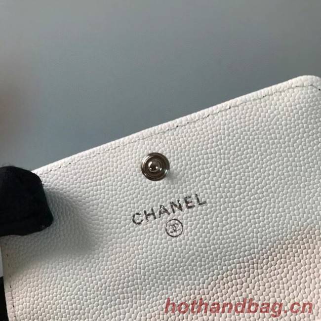 Chanel card holder Calfskin AP1966 white