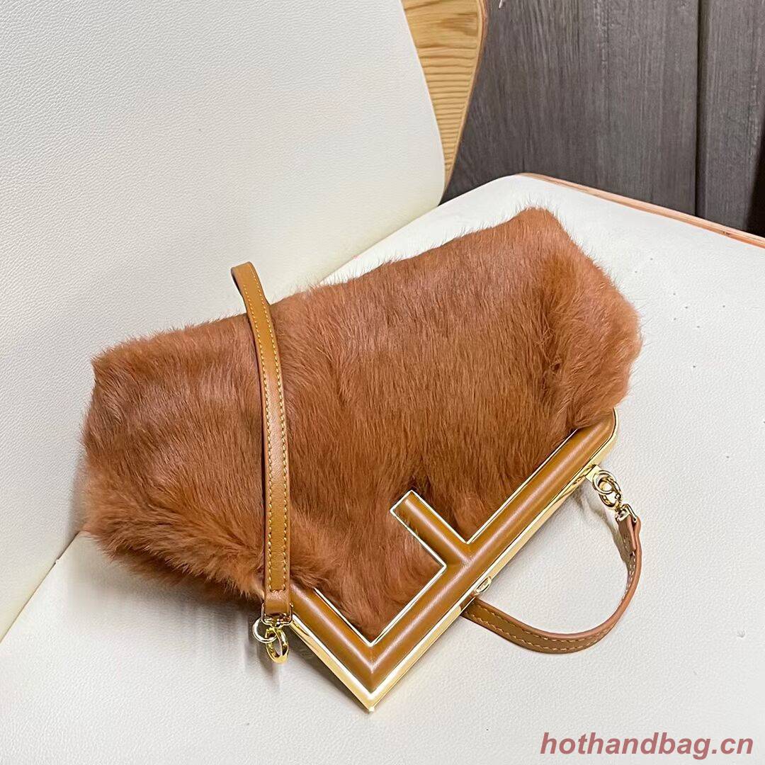 FENDI FIRST SMALL mink bag 8BP129A brown FENDI FIRST SMALL mink bag 8BP129A brown
