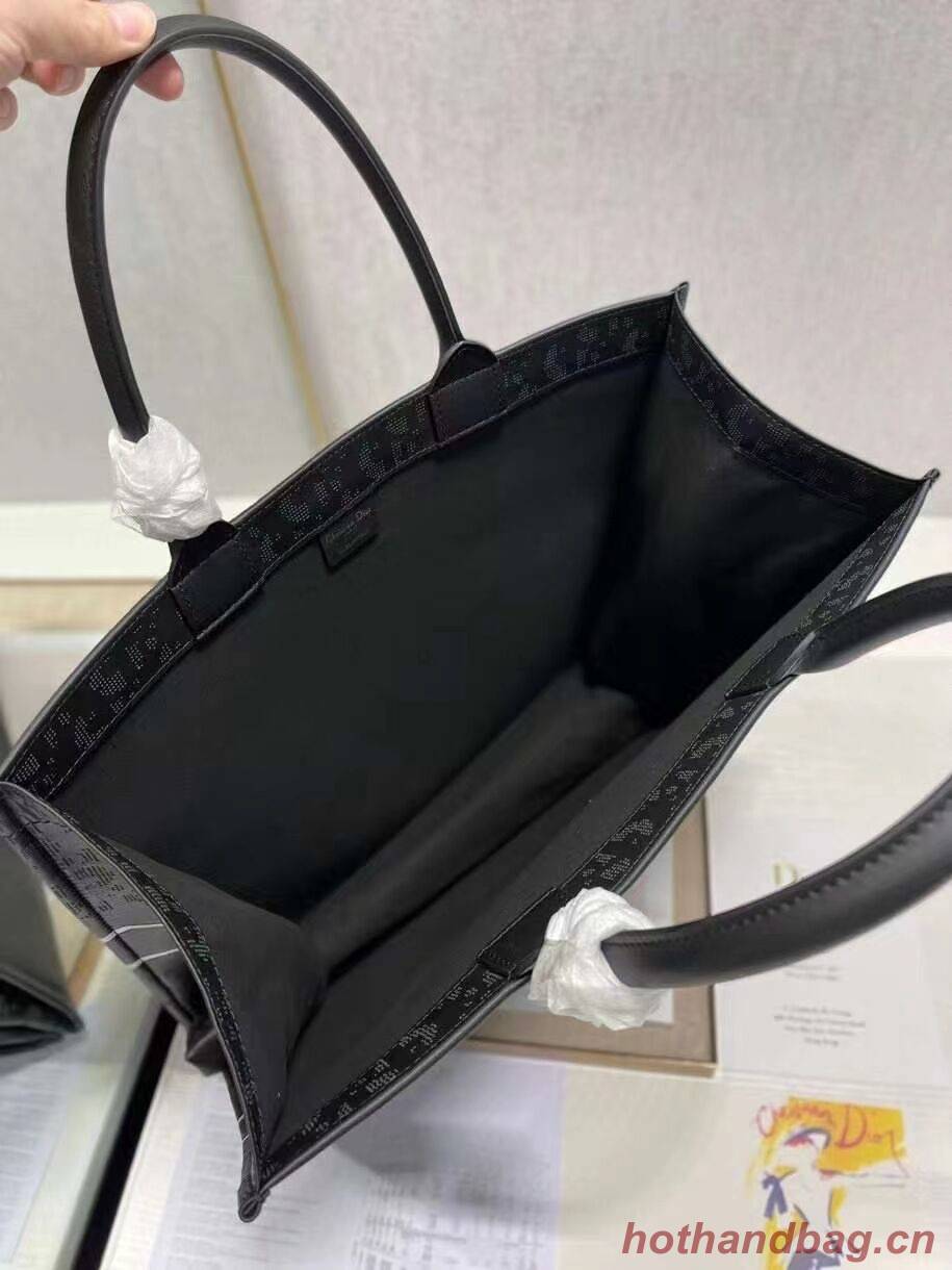 DIOR BOOK TOTE leather Constellation Embroidery M1297ZR black