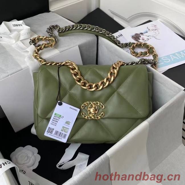 CHANEL Lambskin 19 Flap Bag AS1160 AS1161 green