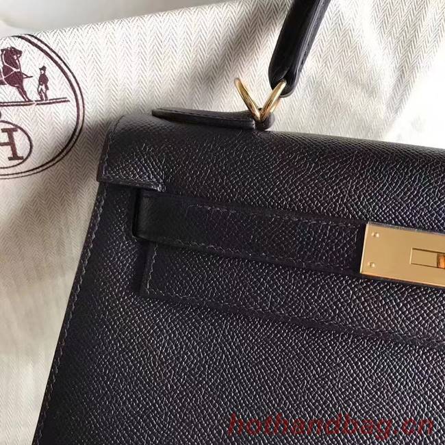 Hermes Kelly 25cm Tote Bag Original Epsom Leather Bag KL25 Black