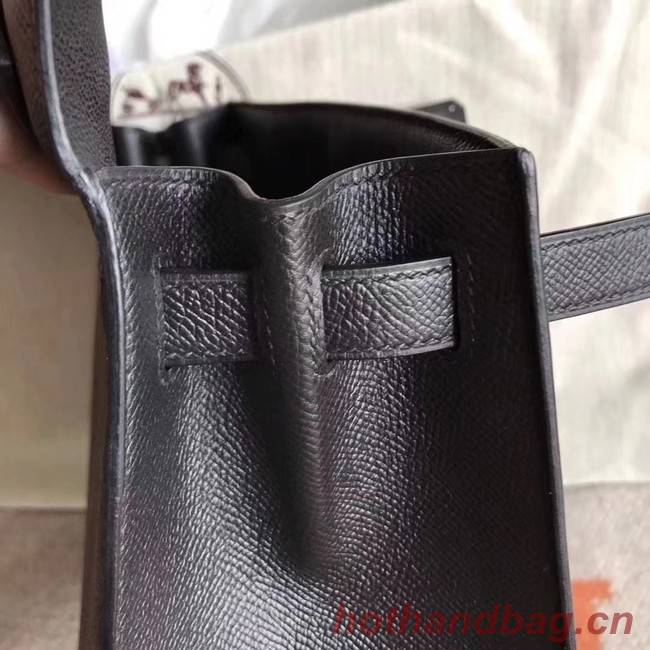 Hermes Kelly 25cm Tote Bag Original Epsom Leather Bag KL25 Black
