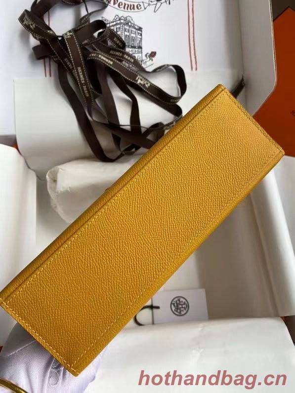 Hermes Original Epsom Leather KEL2278 yellow&gold-Tone Metal