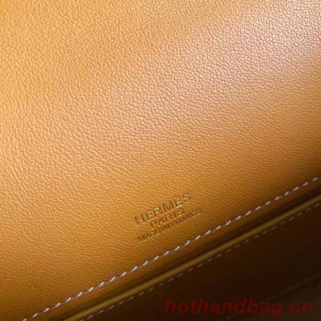Hermes Original swift Leather KEL2278 brown&gold-Tone Metal