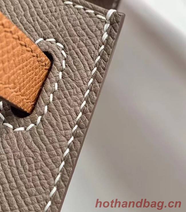 Hermes Original Epsom Leather KEL2578 grey&brown