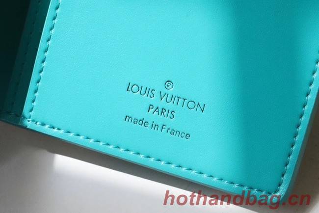 Louis Vuitton BRAZZA WALLET M60494 light blue