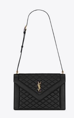 Yves Saint Laurent Calfskin Leather Shoulder Bag 6688631 black