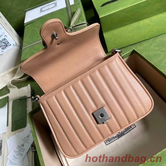 Gucci GG Marmont mini top handle bag 583571 Rose beige