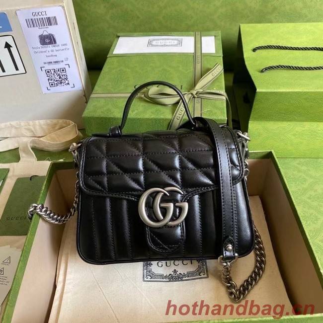 Gucci GG Marmont mini top handle bag 583571 black
