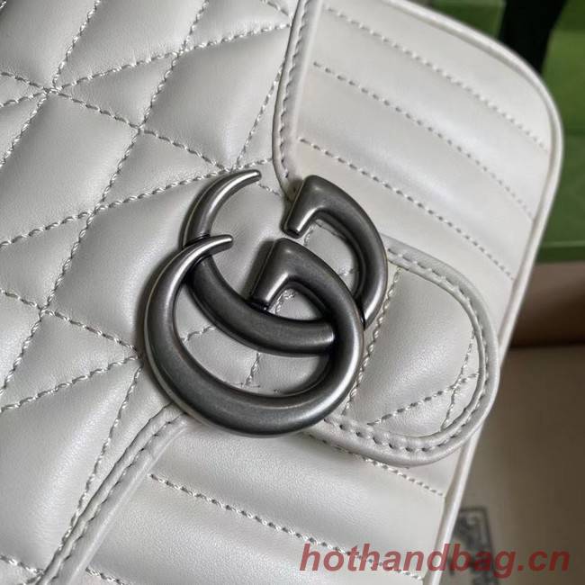 Gucci GG Marmont mini top handle bag 583571 white