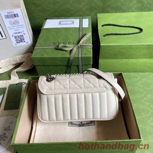 Gucci GG Marmont matelasse mini bag 446744 white