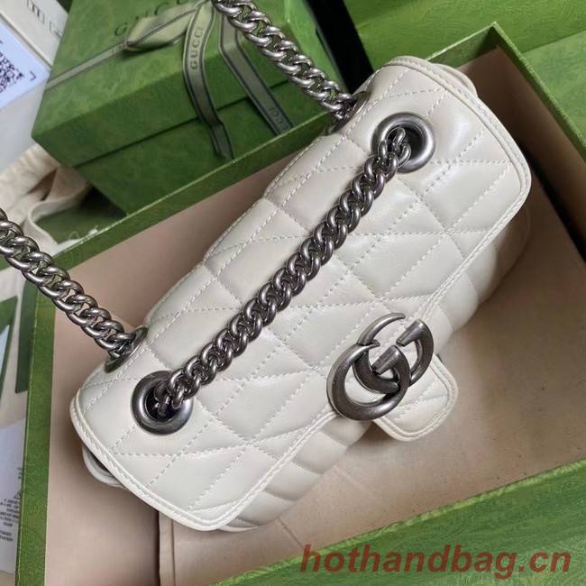 Gucci GG Marmont matelasse mini bag 446744 white