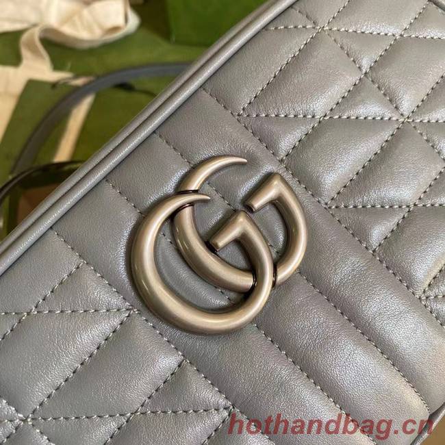 Gucci GG Marmont small shoulder bag 447632 Dark grey
