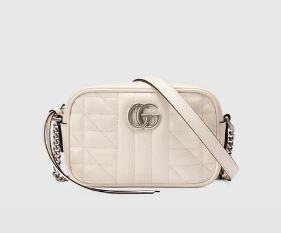 Gucci GG Marmont small shoulder bag 447632 white