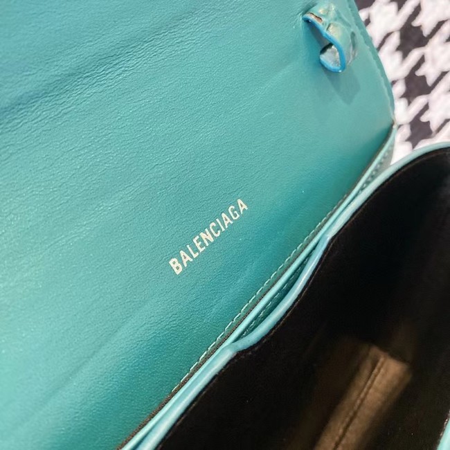 BurBerry Leather Shoulder Bag 80195 sky blue
