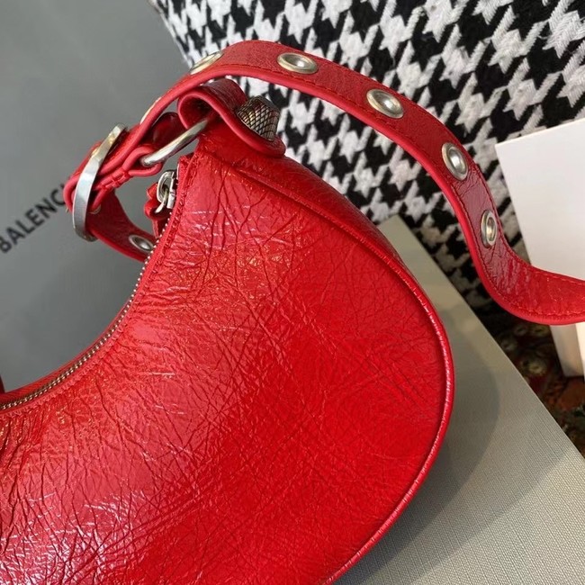 Balenciaga WOMENS LE CAGOLE MEDIUM SHOULDER BAG IN RED 27541