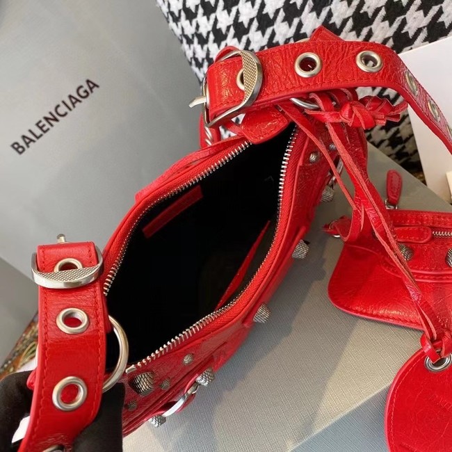 Balenciaga WOMENS LE CAGOLE MEDIUM SHOULDER BAG IN RED 27541