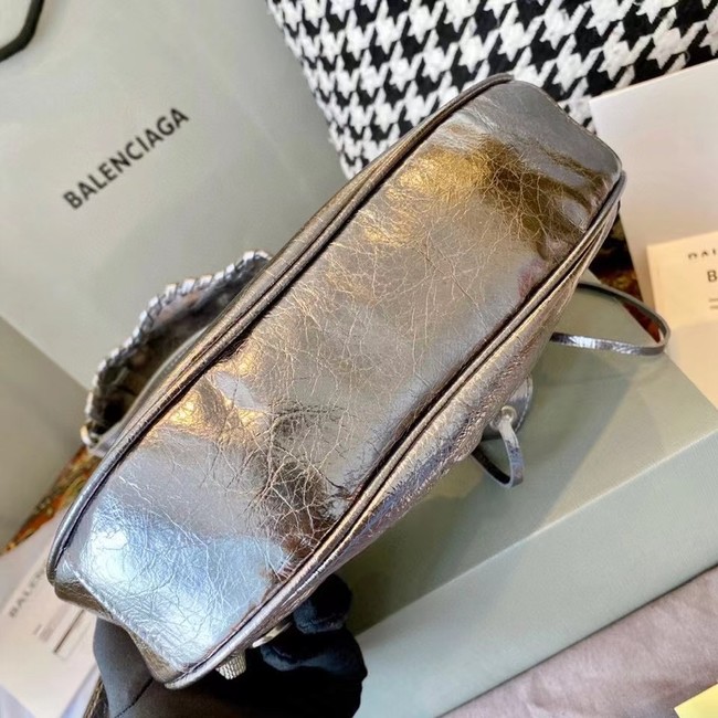 Balenciaga WOMENS LE CAGOLE MEDIUM SHOULDER BAG IN  silver 27541