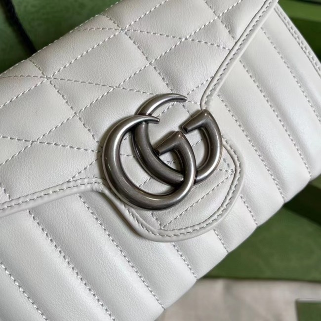 Gucci GG Marmont matelasse mini bag 474575 White