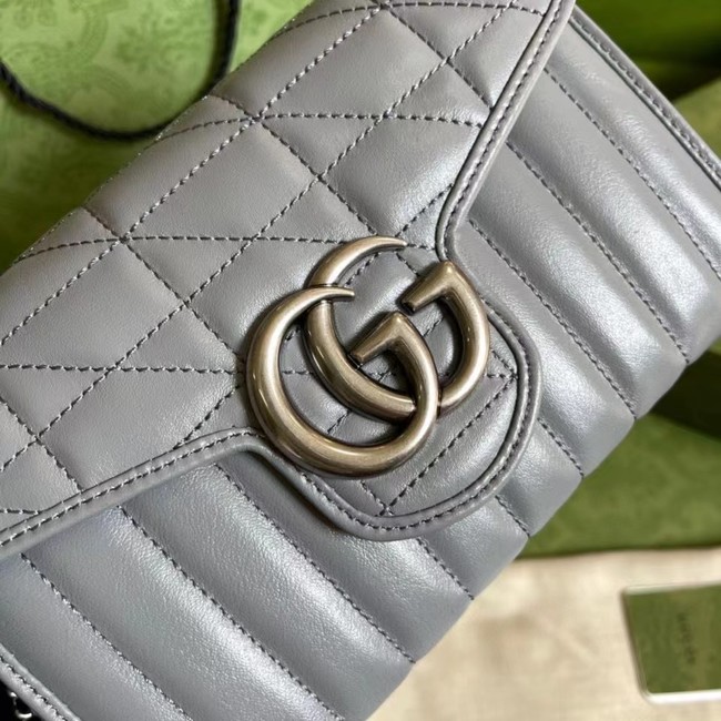 Gucci GG Marmont matelasse mini bag 474575 gray