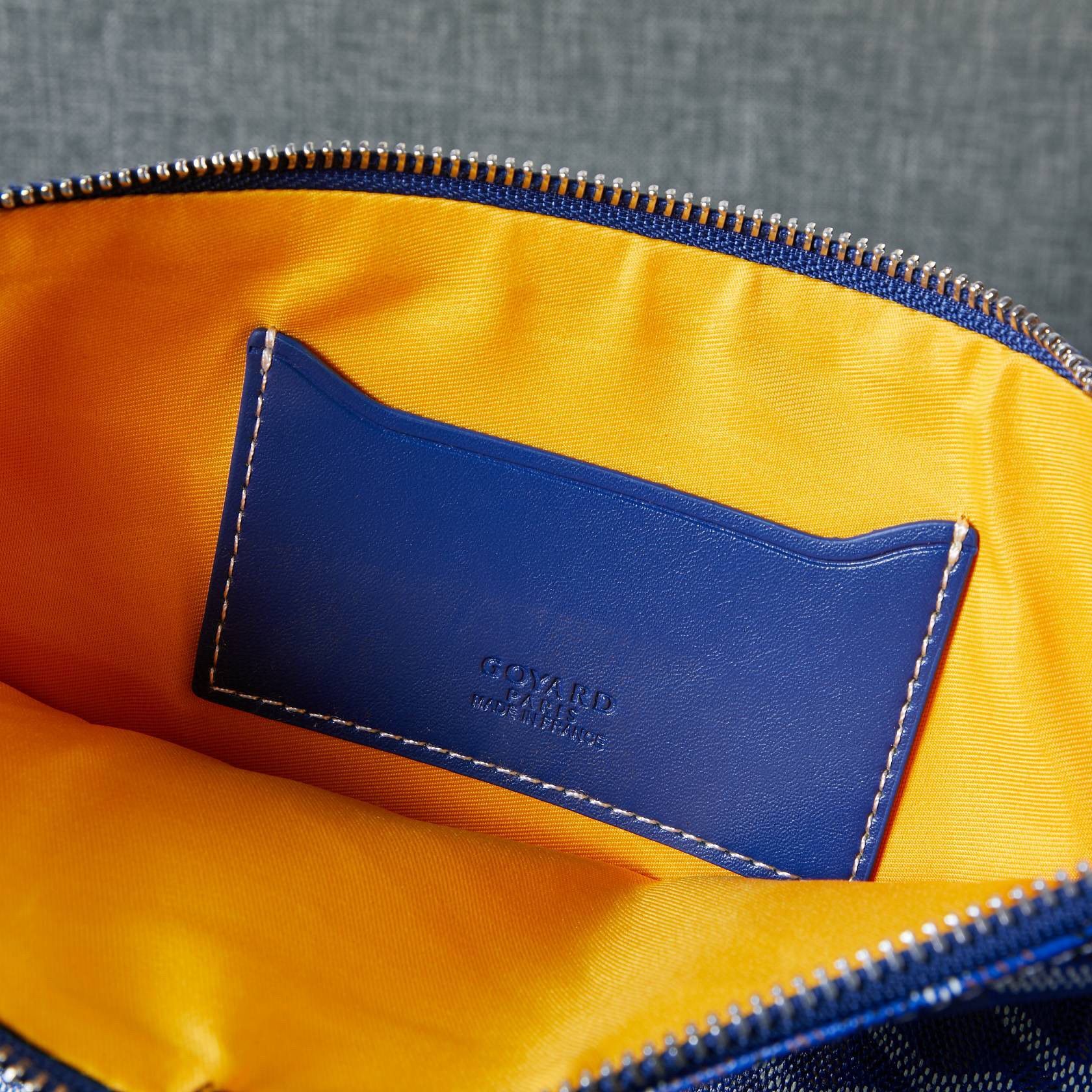 Goyard Y Doodling Calfskin Leather Clutch bag 5987 Blue