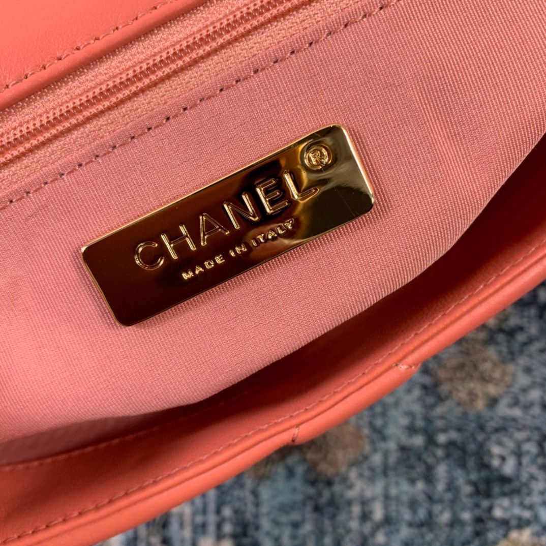 Chanel 19 flap bag Original Leather AS1160 AS1161 AS1162 Coral