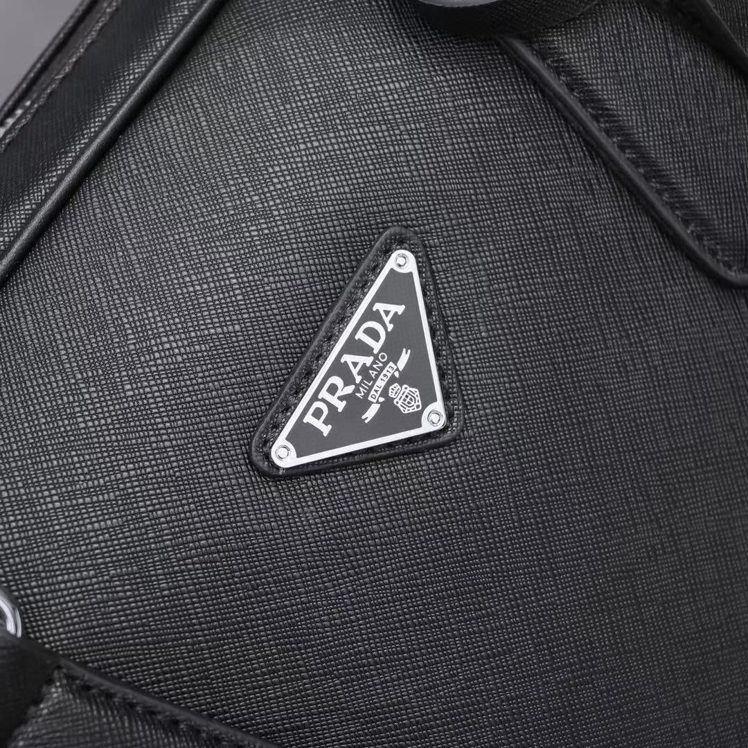 Prada Saffiano Leather Briefcase Bag 1BA238 Black