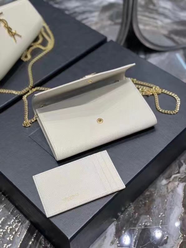 Yves Saint Laurent Calf leather cross-body bag Y707788 white