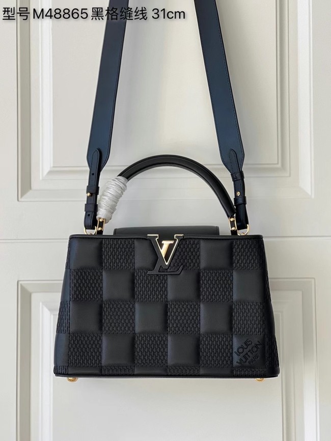 Louis Vuitton CAPUCINES PM M48865 black