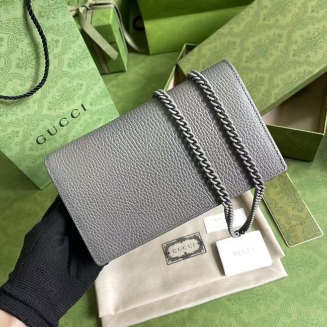 Gucci GG Marmont chain wallet 497985 GRAY