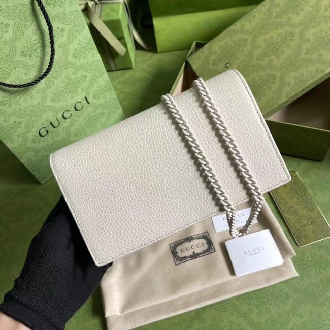 Gucci GG Marmont chain wallet 497985 White