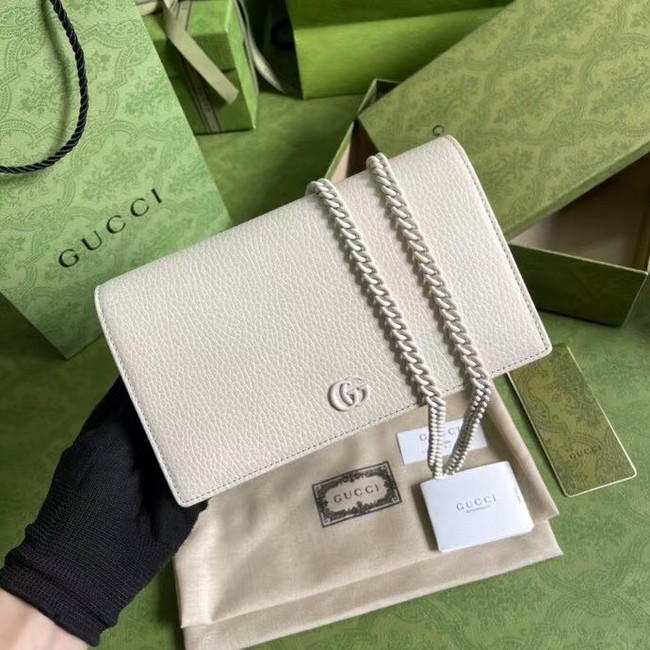 Gucci GG Marmont chain wallet 497985 White