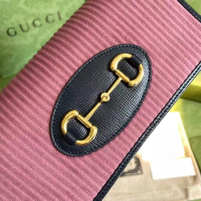 Gucci Horsebit 1955 chain wallet 621892 pink